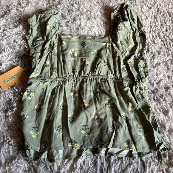 Thereabouts Little & Big Girls Square Neck Short Sleeve Blouse - Picture 4 of 5